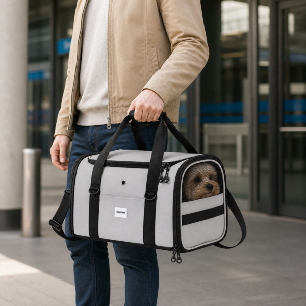 Toast Airline Pet Travel Bag shown in use